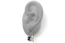 Sapphire Original Vintage 14K Rose Gold Earrings Vintage Jewlery vec142r